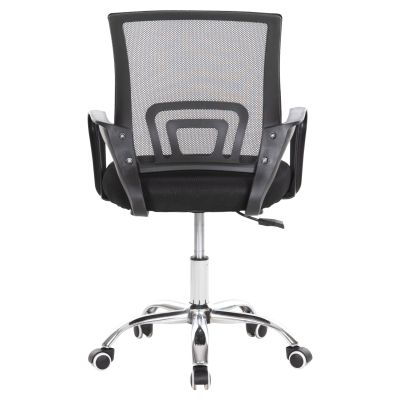 OFFICE CHAIR BRISTONE HM1058.31 CHROMED LEG-BLACK MESH-RECLINE 56x53x93Hcm.