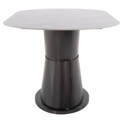 DINING TABLE BENT HM9773.01 CERAMIC IN GREY MARBLE-MDF BASE IN ANTHRACITE 180x90x76Hcm.