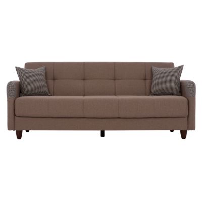 HM3245.01- Three-seater sofa-bed, beige, with arms and storage space