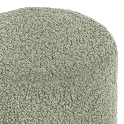 STOOL LEVY HM8408.27 BOUCLE FABRIC PISTACHIO GREEN-SILVER BASE Φ35x42Hcm.