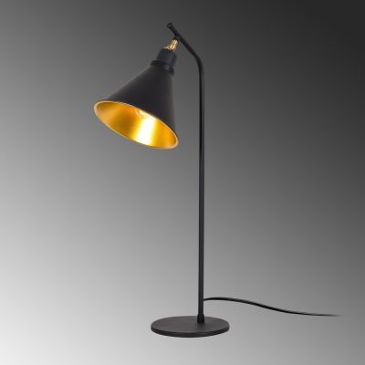 TABLE LAMP IN BLACK AND GOLD HM7290 Φ28x50cm