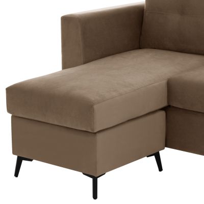 ΡONZA corner sofa, beige, high leg, 2pcs, reversible