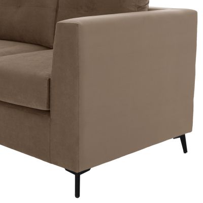 ΡONZA corner sofa, beige, high leg, 2pcs, reversible