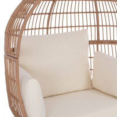 ARMCHAIR NEST ALLEGRA HM5764 WITH WICKER IN BEIGE SHADE 110x85x148 cm.