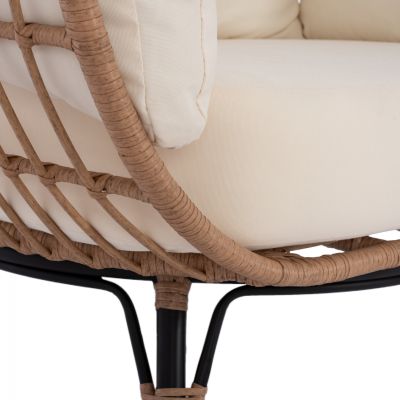 ARMCHAIR NEST ALLEGRA HM5764 WITH WICKER IN BEIGE SHADE 110x85x148 cm.