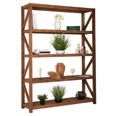 BOOKCASE KITAKU HM9798 RECYCLED TEAK IN NATURAL 150x45x200Hcm.