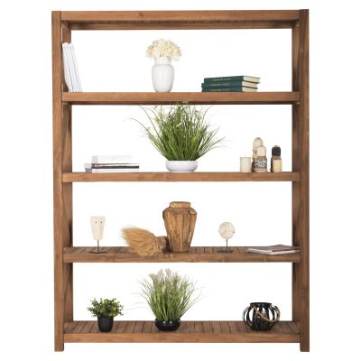 BOOKCASE KITAKU HM9798 RECYCLED TEAK IN NATURAL 150x45x200Hcm.