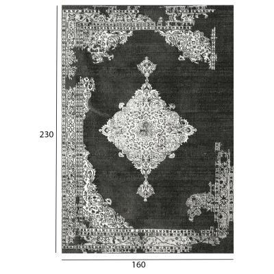 JOSIANE, сив ретро килим, HM7675.12 160X230см, ресни