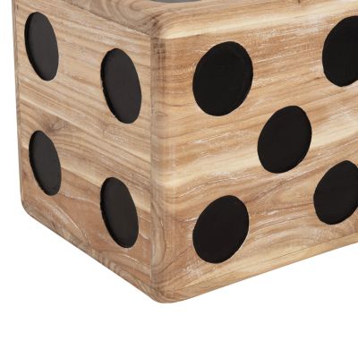 STOOL DICE HM7898 TEAK WOOD IN NATURAL COLOR 40x40x40 cm.