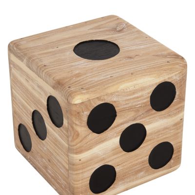 STOOL DICE HM7898 TEAK WOOD IN NATURAL COLOR 40x40x40 cm.