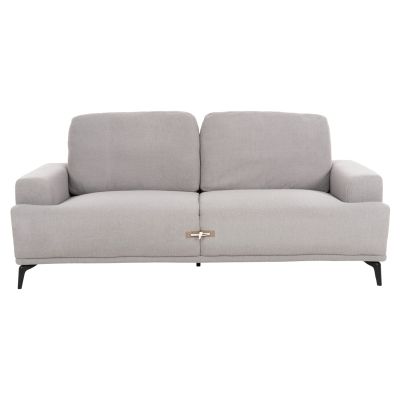 SOFA SET 2PCS TERIN HM6069.02 GREY FABRIC-BLACK METAL LEGS