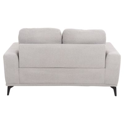 SOFA SET 2PCS TERIN HM6069.02 GREY FABRIC-BLACK METAL LEGS