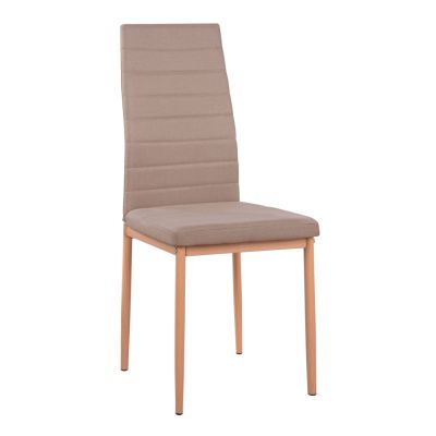 Метален стол Lady HM0037.14 Бежов плат с метална рамка K/D 40x48x95 см