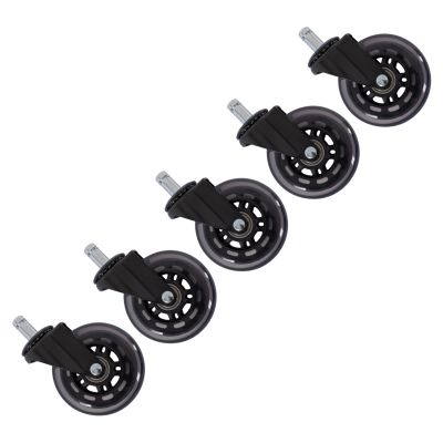 CASTER WHEELS HM1179 5PCS SET SPARE PARTS FOR OFFICE CHAIRS- ELASTIC POLYURETHANE