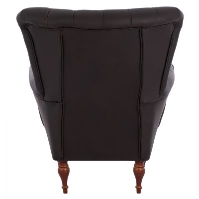 HM9217.03 bergere, chesterfield-style, brown PU, 87x88x100