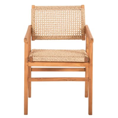 DINING ARMCHAIR BJORN HM9403.11 SOLID TEAK WOOD-ROPE 54,5x61x85Hcm.