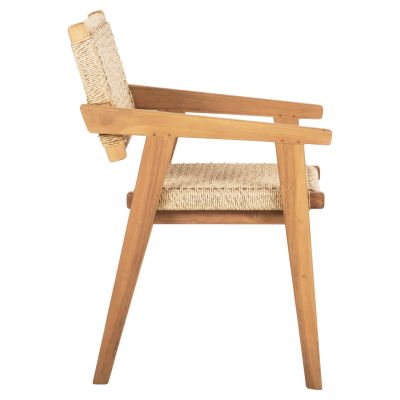 DINING ARMCHAIR BJORN HM9403.11 SOLID TEAK WOOD-ROPE 54,5x61x85Hcm.