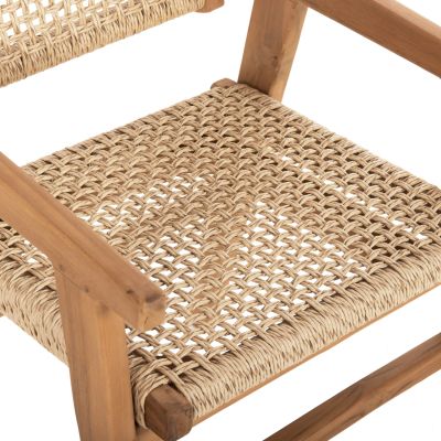 DINING ARMCHAIR BJORN HM9403.11 SOLID TEAK WOOD-ROPE 54,5x61x85Hcm.