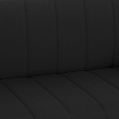 Hm3239.01 ANDRI three-seater sofa-bed, black fabric, short legs, without arms