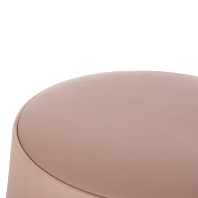 STOOL DENTY HM9619.05 POLYPROPYLENE IN DUSTY PINK-PU SEAT IN BLACK Φ30x45Hcm.