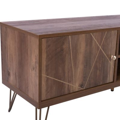 TV set Kaitlyn HM8652 Walnut with Gold 150x39,5x51,5 cm.