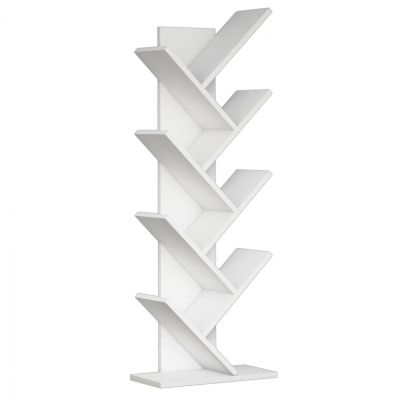 BOOKCASE LIANA MELAMINE WHITE 46x22x128,5Hcm.HM9028.13