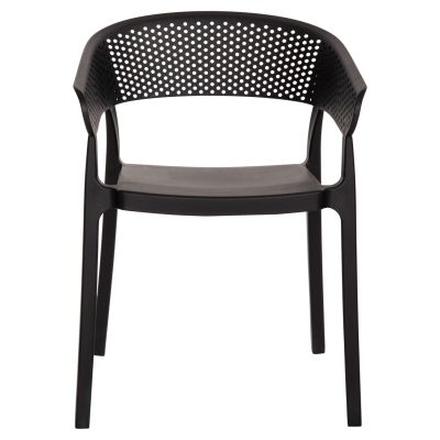 ARMCHAIR POLYPROPYLENE PERFOE HM5941.02 IN BLACK 53,5x50,5x73Hcm.