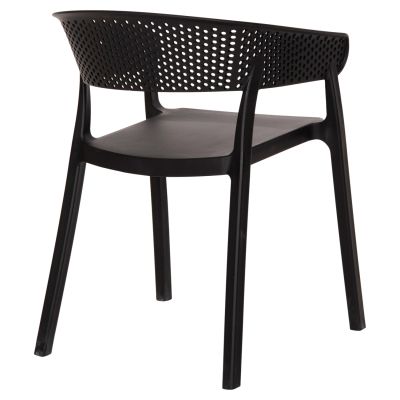 ARMCHAIR POLYPROPYLENE PERFOE HM5941.02 IN BLACK 53,5x50,5x73Hcm.