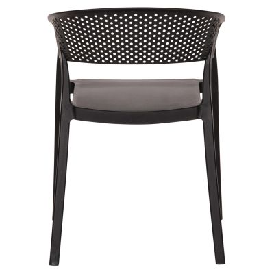 ARMCHAIR POLYPROPYLENE PERFOE HM5941.02 IN BLACK 53,5x50,5x73Hcm.