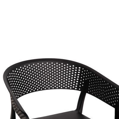 ARMCHAIR POLYPROPYLENE PERFOE HM5941.02 IN BLACK 53,5x50,5x73Hcm.