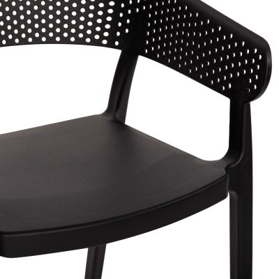 ARMCHAIR POLYPROPYLENE PERFOE HM5941.02 IN BLACK 53,5x50,5x73Hcm.