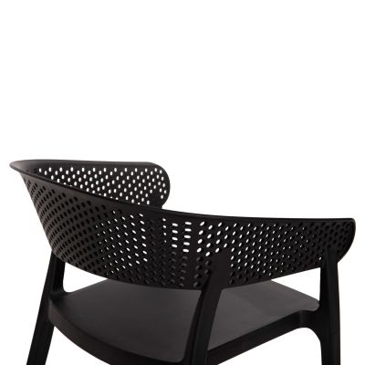 ARMCHAIR POLYPROPYLENE PERFOE HM5941.02 IN BLACK 53,5x50,5x73Hcm.