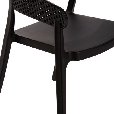 ARMCHAIR POLYPROPYLENE PERFOE HM5941.02 IN BLACK 53,5x50,5x73Hcm.