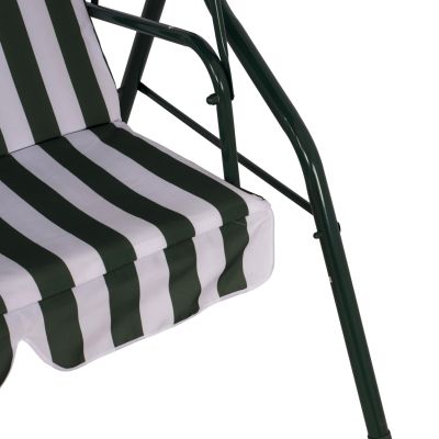 Swing 3seater HM5542 Green White Stripes Napoli 167x110x175  cm