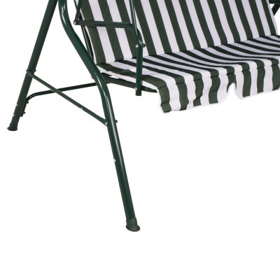 Люлка 3 места HM5542 Green White Stripes Napoli 167x110x175 cm