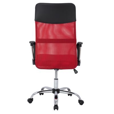 Office chair HM1000.07 Black Red Mesh chromed leg 61x58x118