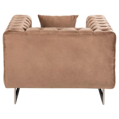 ARMCHAIR t.CHESTERFIELD MOBAR HM3261.03 VELVET BEIGE-METAL LEGS 99x86,5x77Hcm.