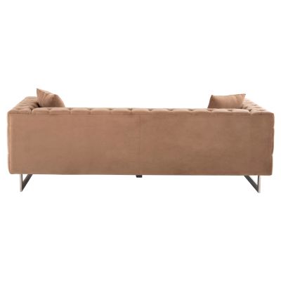 SOFA 3-SEATER t.CHESTERFIELD MOBAR HM3263.03 BEIGE VELVET-METAL LEGS 212x87x68H cm.