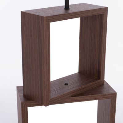 Floot Lamp MDF Walnut Brown HM7608.01 D38x140 cm.