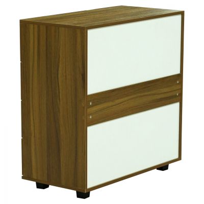 HM8996.02 4-drawer cabinet THORG, walnut, melamine, 80x40x83H