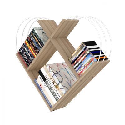 Wall bookcase Case in sonama/white HM2248.01