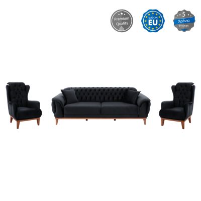 HM11746.01, BENNINGTON, 3-pcs livingroom set, black velvet