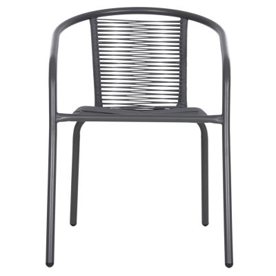 ARMCHAIR SWIFTER HM5969.01 METAL IN GREY-SYNTHETIC RATTAN IN GREY 54x61x75Hcm.