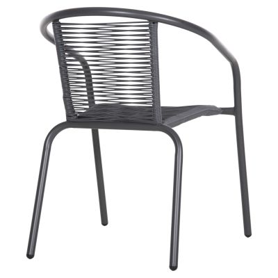 ARMCHAIR SWIFTER HM5969.01 METAL IN GREY-SYNTHETIC RATTAN IN GREY 54x61x75Hcm.