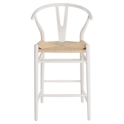 BAR STOOL BRAVE BEECH WOOD WISHBONE BACKREST SEMI-CIRCULAR HM9405.03 48x53x100H cm.