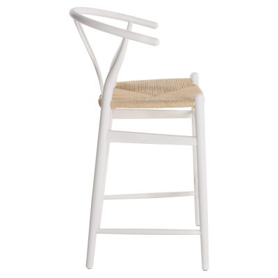 BAR STOOL BRAVE BEECH WOOD WISHBONE BACKREST SEMI-CIRCULAR HM9405.03 48x53x100H cm.