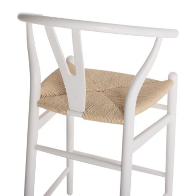 BAR STOOL BRAVE BEECH WOOD WISHBONE BACKREST SEMI-CIRCULAR HM9405.03 48x53x100H cm.