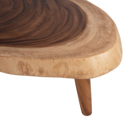 COFFEE TABLE DOMPU HM9631 SOLID SUAR WOOD 8cm THICK TABLETOP 60x94x46Hcm.