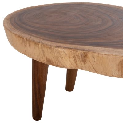 COFFEE TABLE DOMPU HM9631 SOLID SUAR WOOD 8cm THICK TABLETOP 60x94x46Hcm.