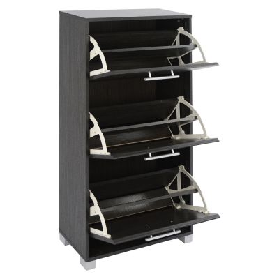 Shoe Cabinet Wooden HM2221.01 Zebrano 3Places 62x24x110